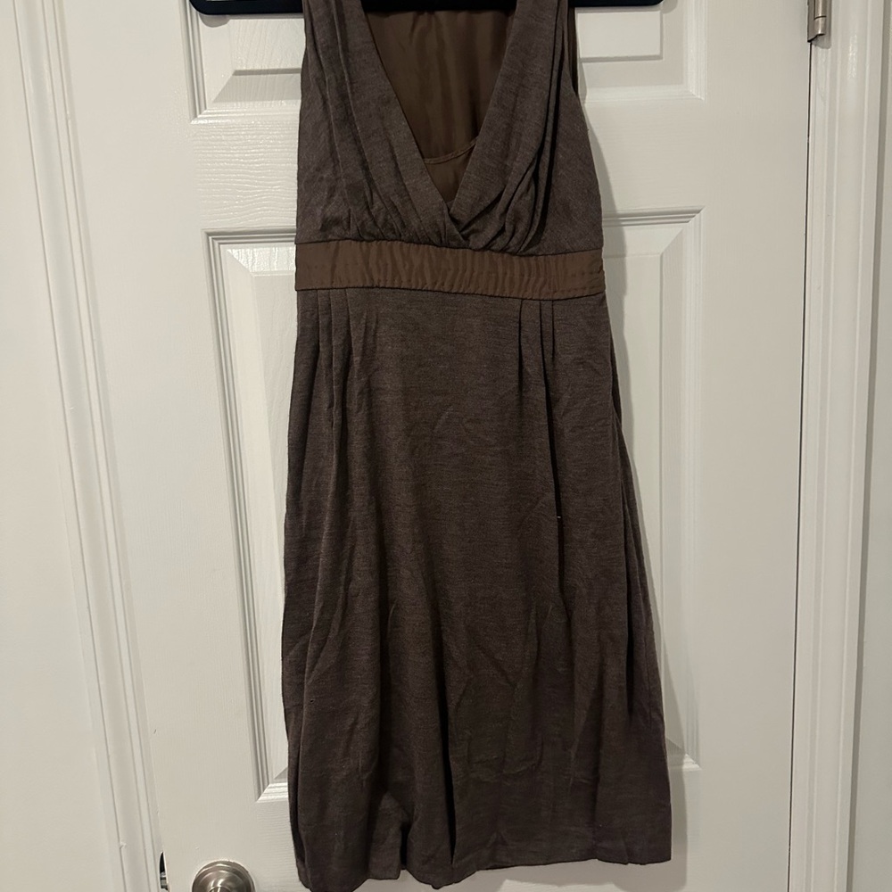 Brunello Cucinelli Chocolate Brown Midi Dress